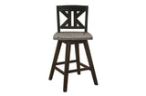 Angle showing swivel functionality of dining chair