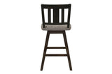 Back view of upholstered side chair