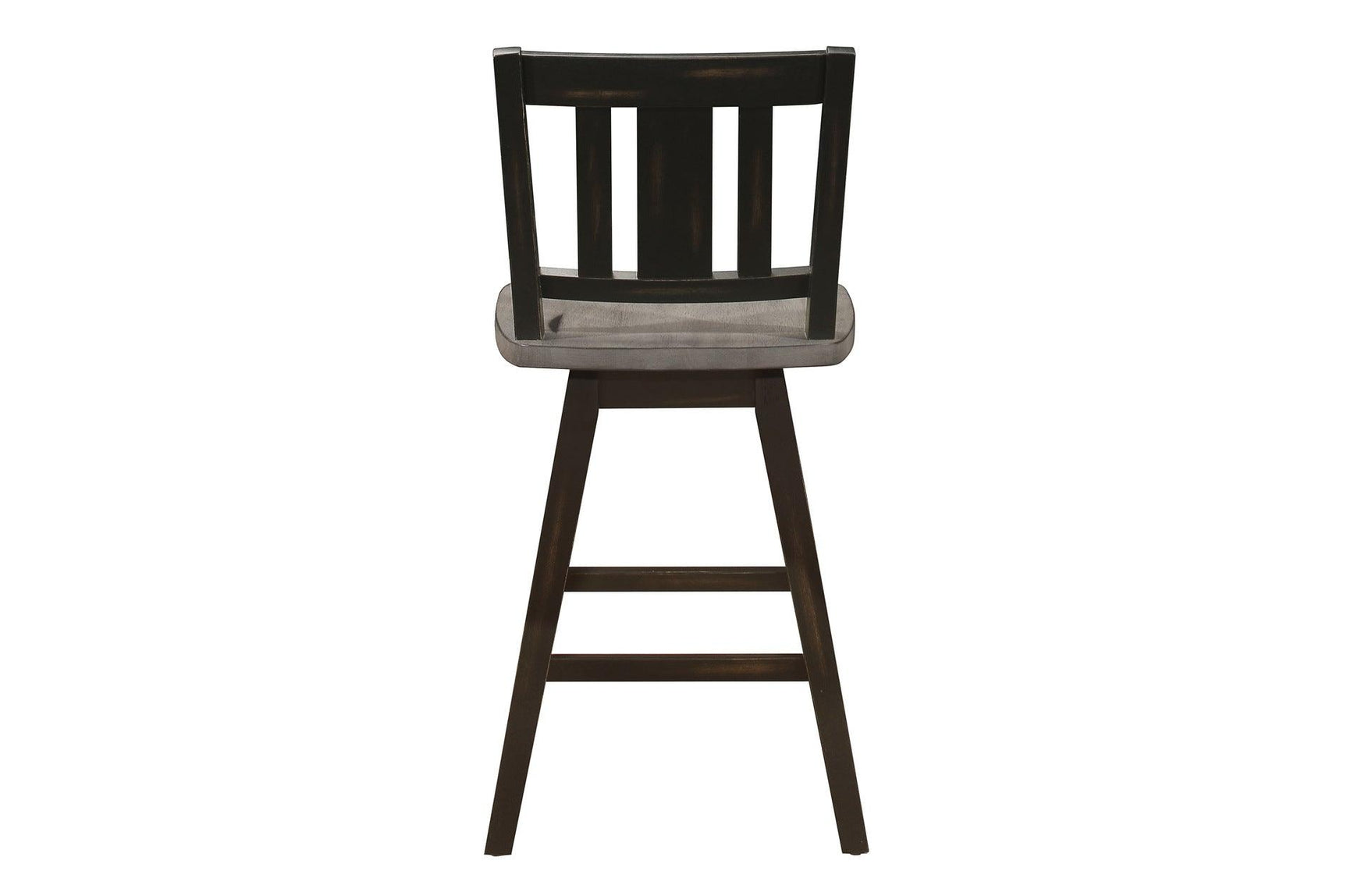 Back view of upholstered side chair