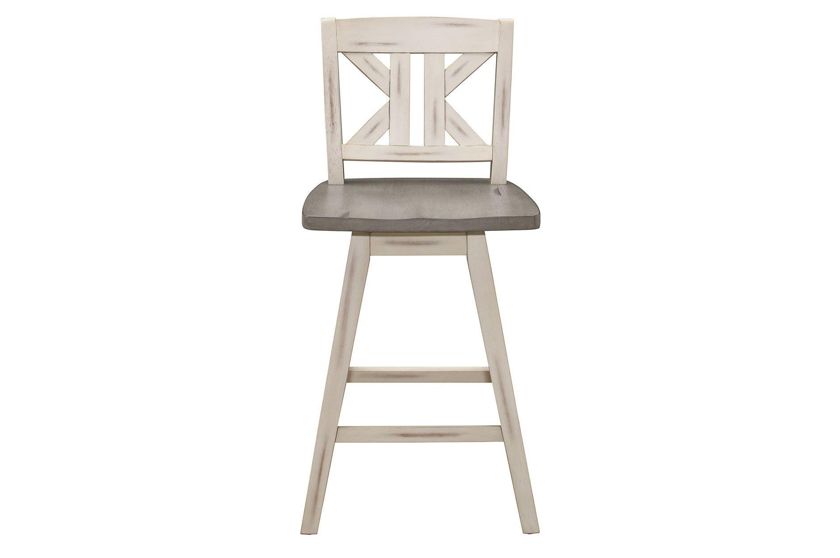 Front view of Amsonia White Sand dining set with chairs
