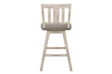 Back detail of Amsonia White Gray Counter Height Dining Set