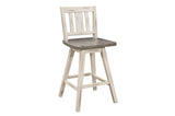 Side profile of Amsonia White Gray Counter Height Dining Set