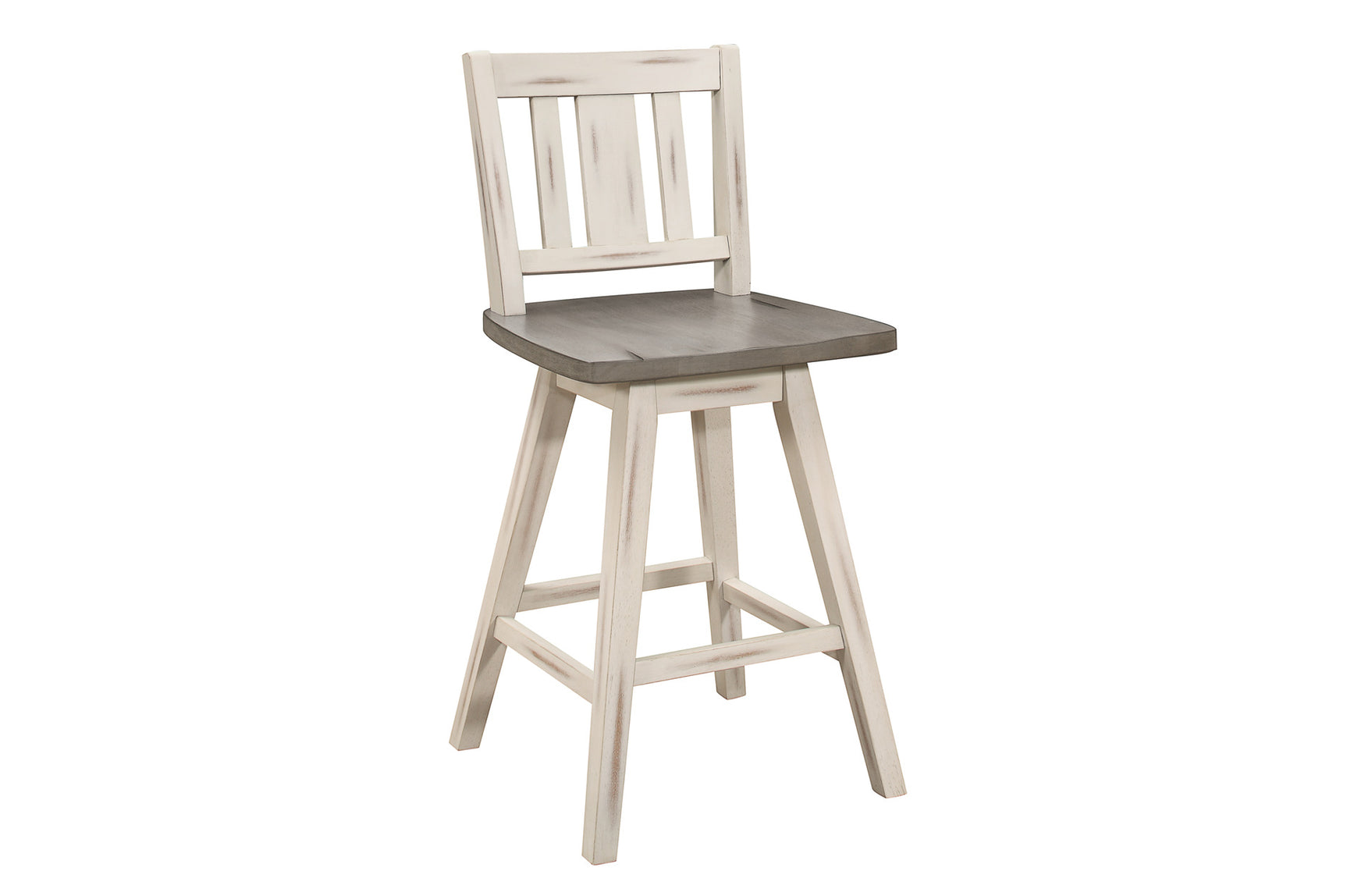 Side profile of Amsonia White Gray Counter Height Dining Set