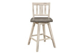 Swivel feature detail of Amsonia White Gray Counter Height Dining Set