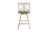 side view of Amsonia White Sand Rectangular Counter Height Set furniture