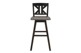 Side profile of individual gray swivel chair