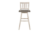Side perspective of Amsonia White Gray Counter Height Dining Set