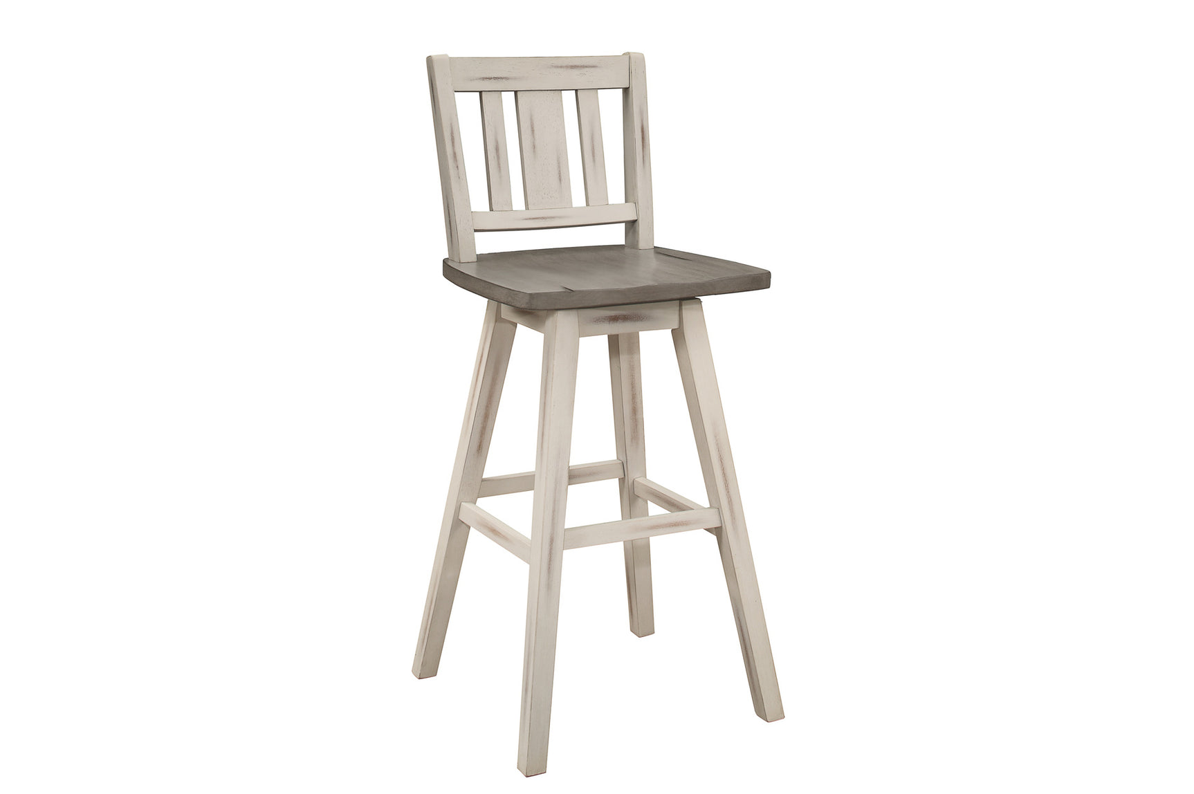 Chair detail of Amsonia White Gray Counter Height Dining Set
