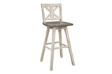 side view of Amsonia White Sand Rectangular Counter Height Set furniture