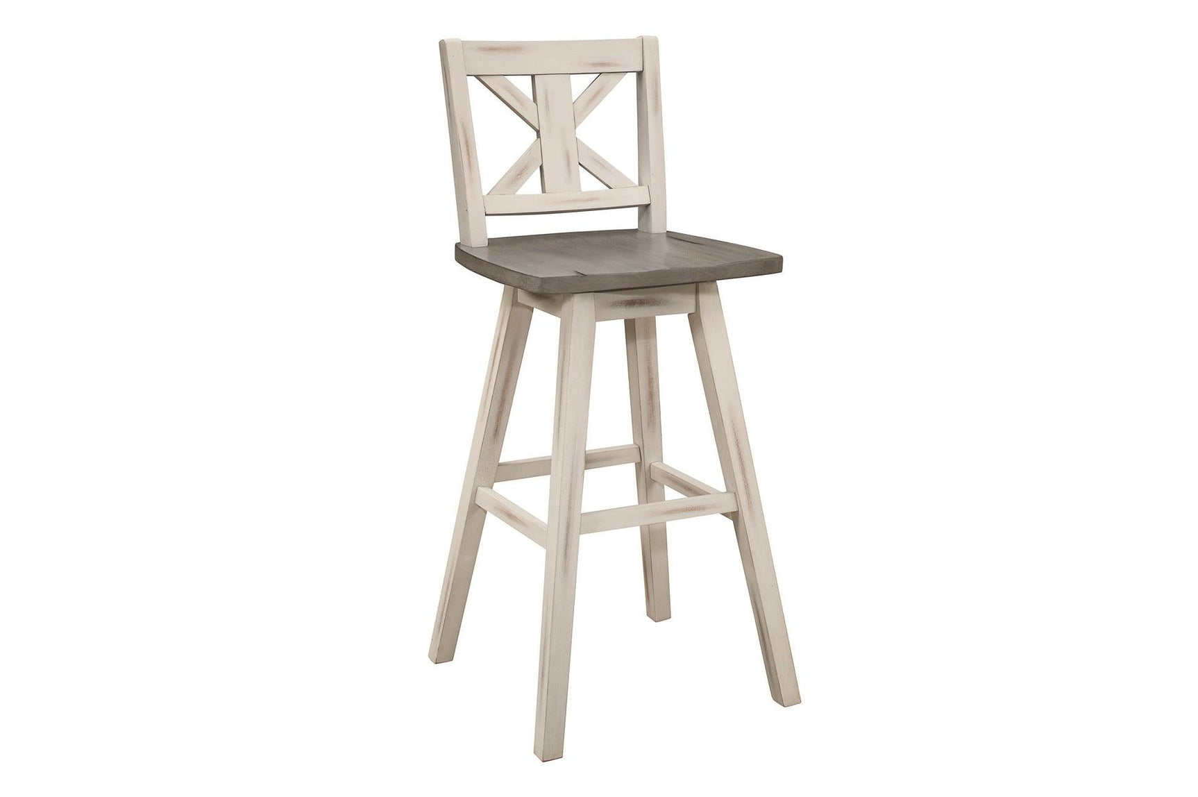 side view of Amsonia White Sand Rectangular Counter Height Set furniture