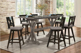 Amsonia Gray Rectangular Counter Height Dining Set front view