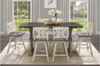 Amsonia White Sand rectangular counter height dining set main view