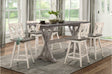 Main view of Amsonia White Sand Rectangular Counter Height Dining Set