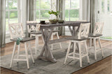 main view of Amsonia White Sand Rectangular Counter Height Set furniture