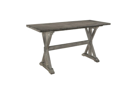Amsonia Gray Rectangular Counter Height Dining Table top view