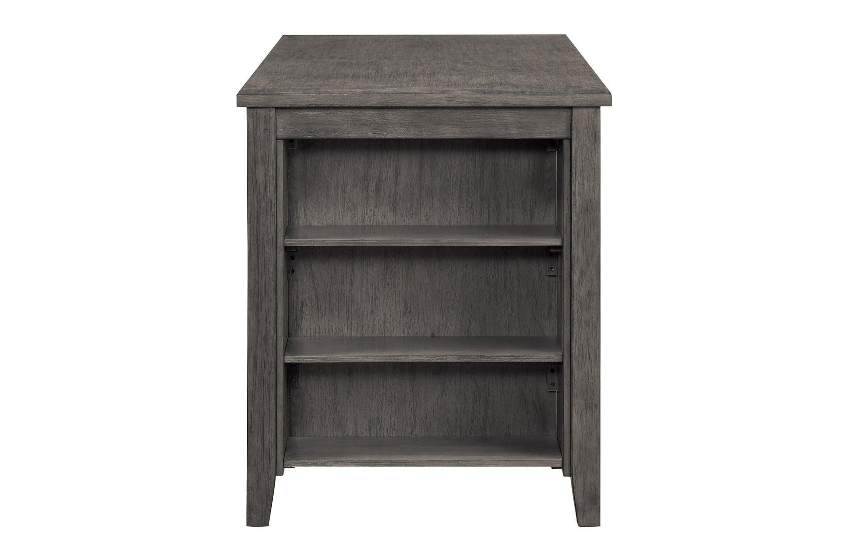 Storage space in Timbre counter height dining table bookcase