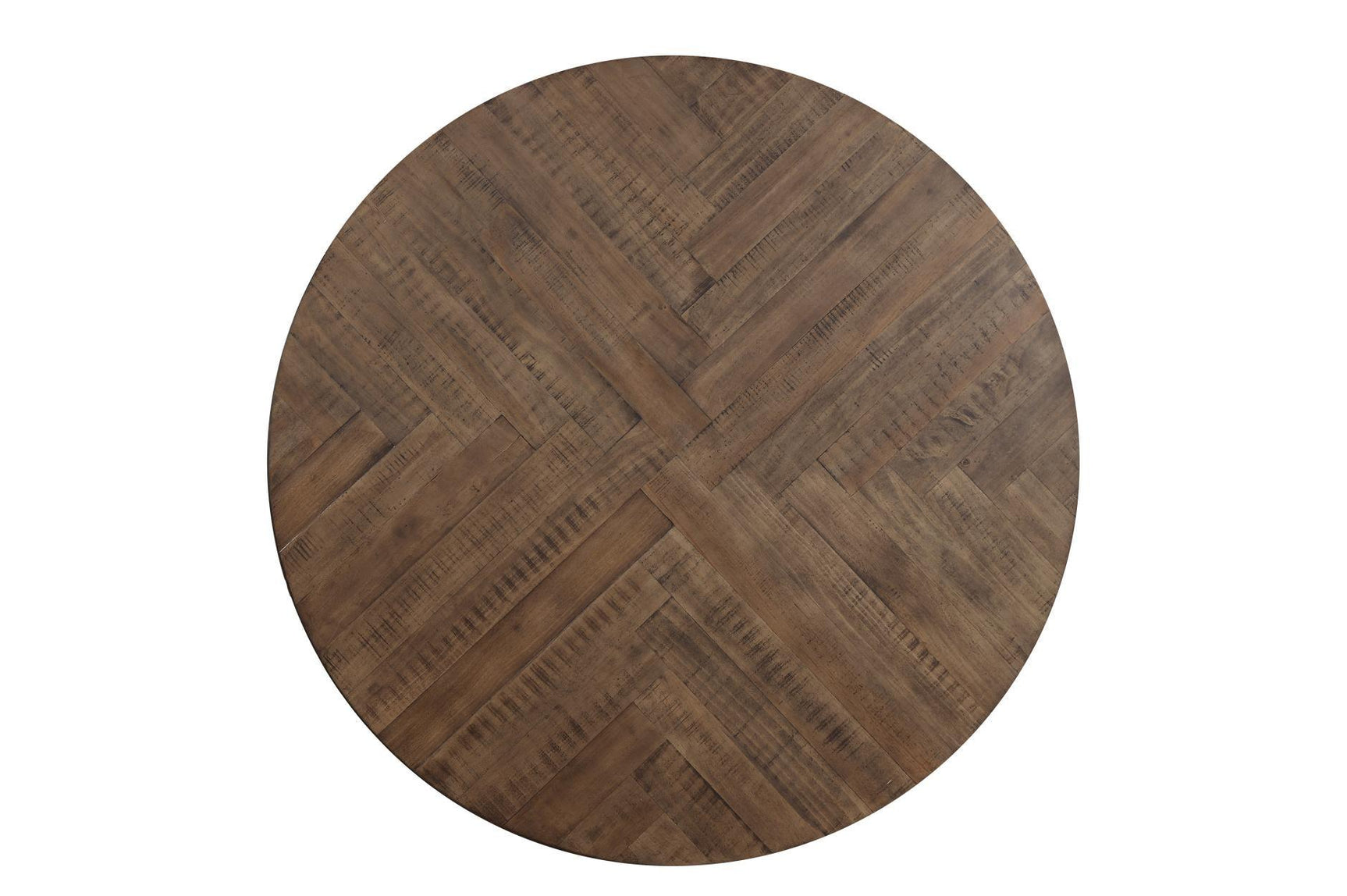 Top view of round dining table in Fideo set