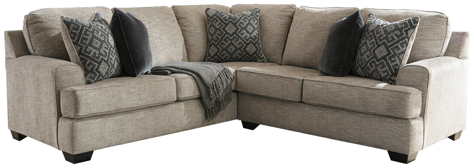 main view of Bovarian Stone Chenille 2-Piece Sectional sectional sofa