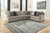 room view with Bovarian Stone Chenille 3-Piece Sectional sofa