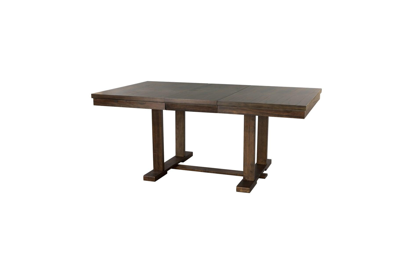 Side view of dining room set with upholstered seating