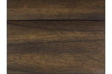 Main panel view of Wieland brown veneer dining table