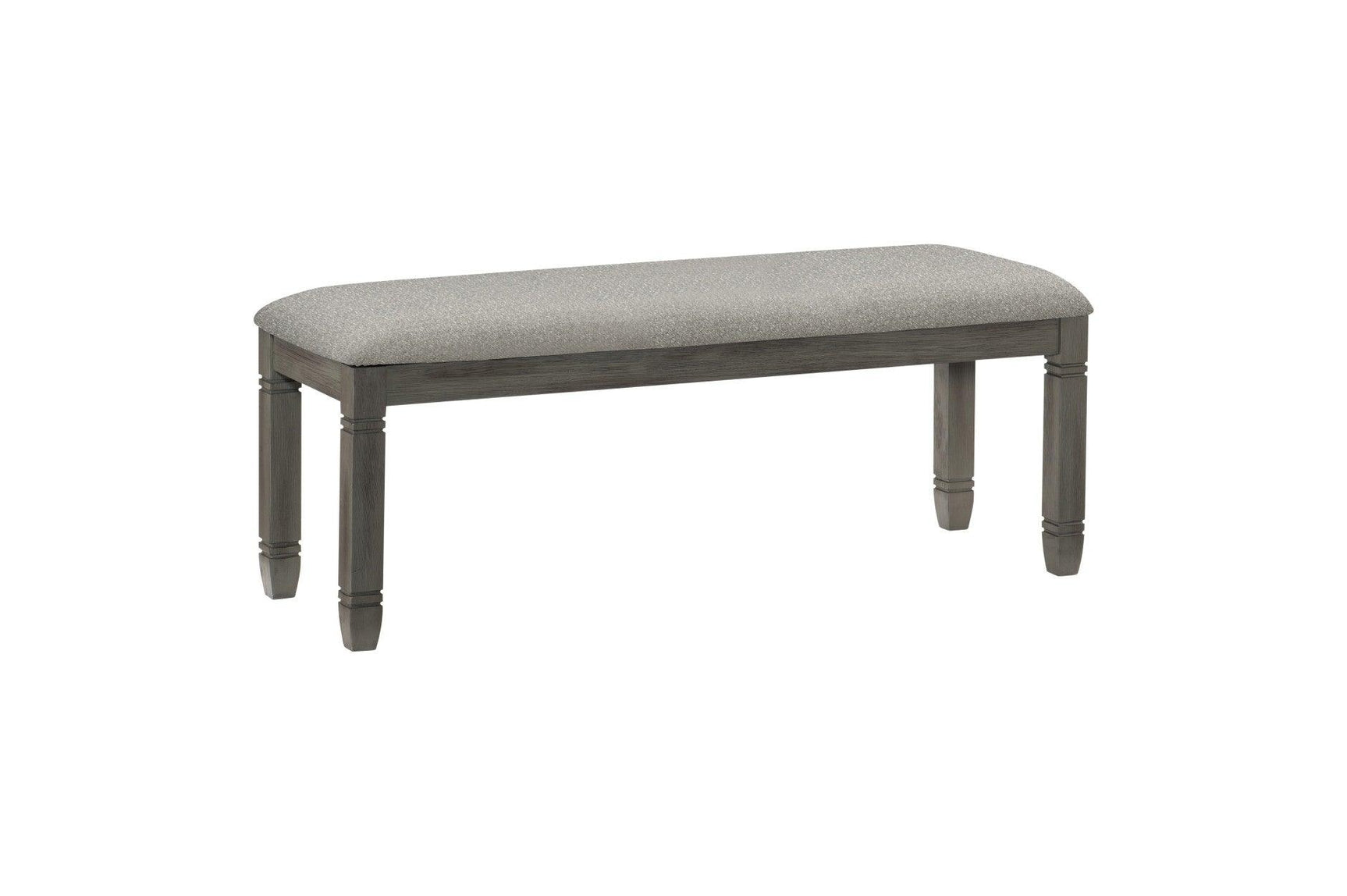 Granby Gray Fabric Rectangular Dining Room Set corner view