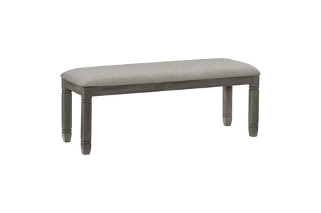 Granby Gray Fabric Rectangular Dining Room Set corner view