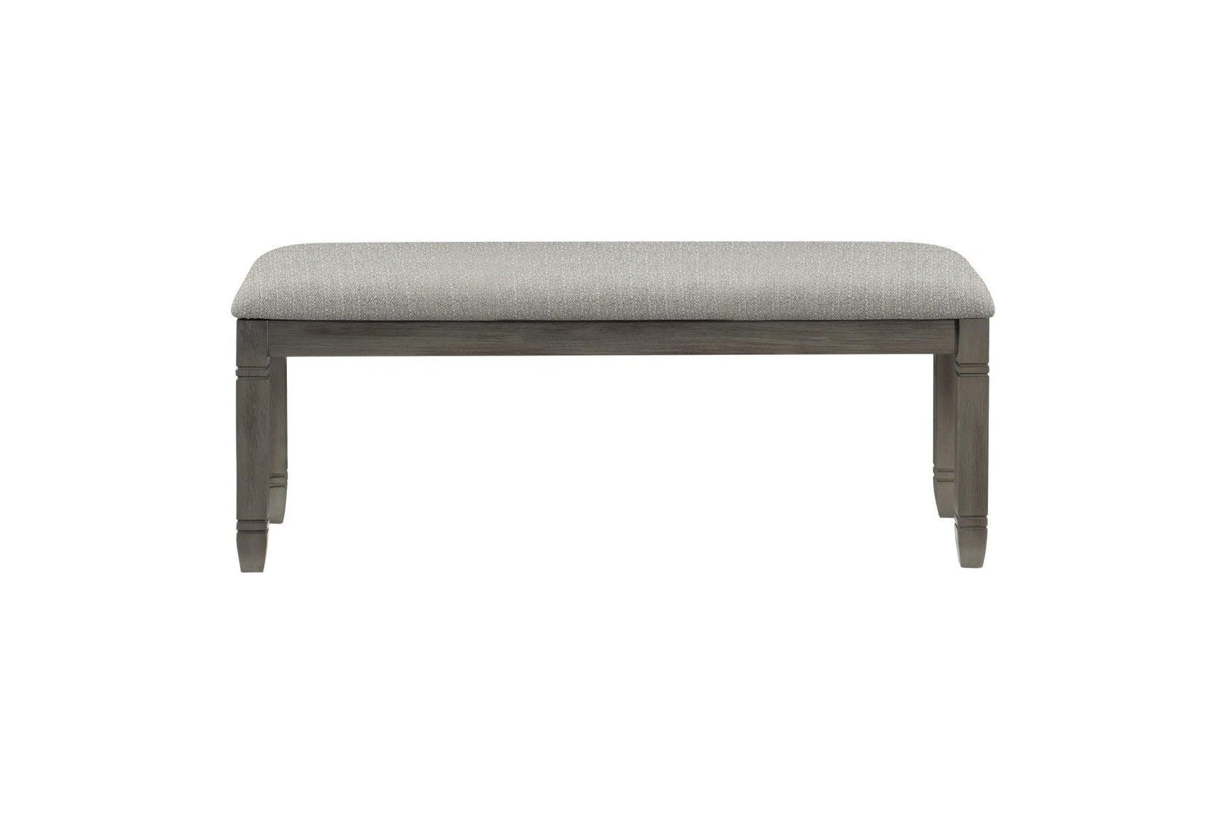 Granby Gray Fabric Rectangular Dining Room Set dining scene