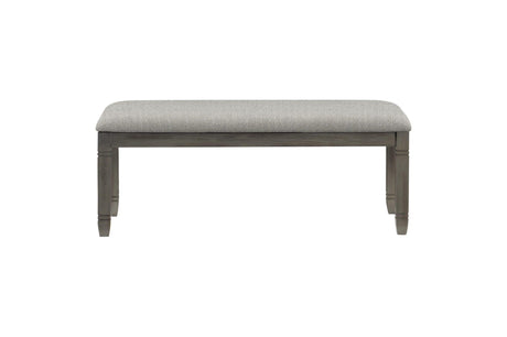 Granby Gray Fabric Rectangular Dining Room Set dining scene