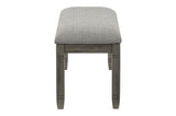 Granby Gray Fabric Rectangular Dining Room Set seating detail