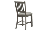 Granby Gray Fabric Upholstered Rectangular Counter Height Dining Set table detail