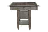Granby Gray Fabric Upholstered Rectangular Counter Height Dining Set from angle