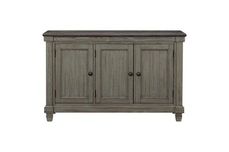 Granby Gray Fabric Upholstered Rectangular Counter Height Dining Set table top view