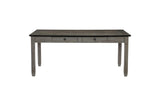 Granby Gray Fabric Rectangular Dining Room Set room view