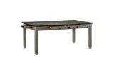 Granby Gray Fabric Rectangular Dining Room Set chair detail