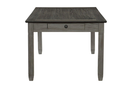 Granby Gray Fabric Rectangular Dining Room Set side view
