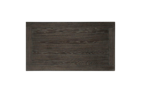 Granby Gray Fabric Rectangular Dining Room Set top view