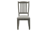 Granby Gray Fabric Rectangular Dining Room Set bench included