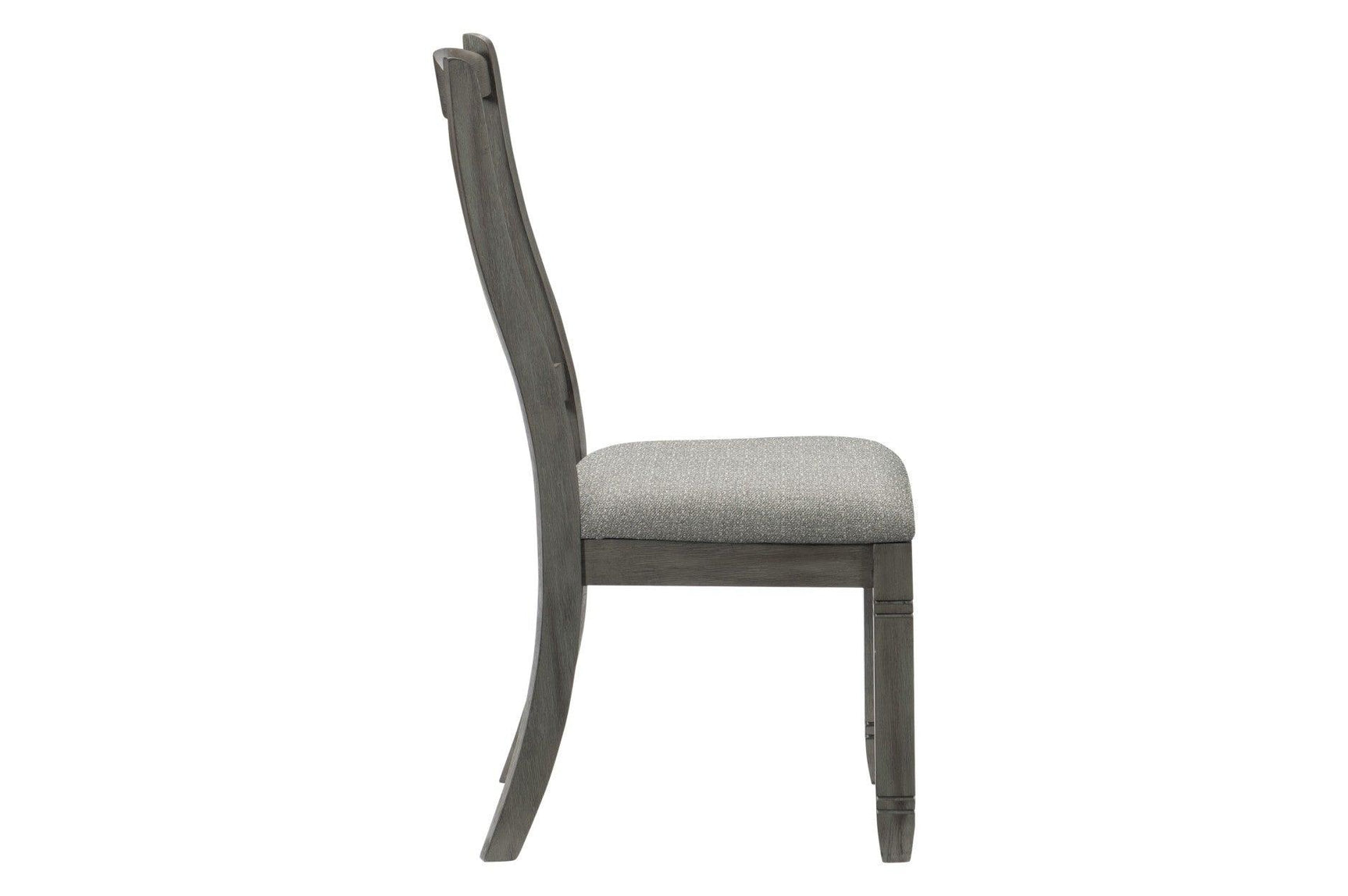Granby Gray Fabric Rectangular Dining Room Set table leg detail