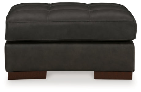 Detail view of Luigi Thunder sofa upholstery and design