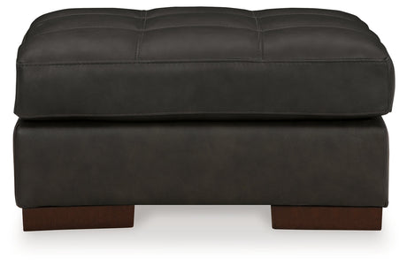 Luigi Thunder ottoman head-on view