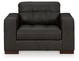 Luigi Oversized Chair head-on view in Thunder