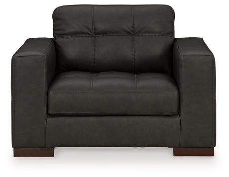 Luigi Oversized Chair head-on view in Thunder