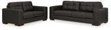 Detail view of Luigi Thunder Sofa and Loveseat fabric and design