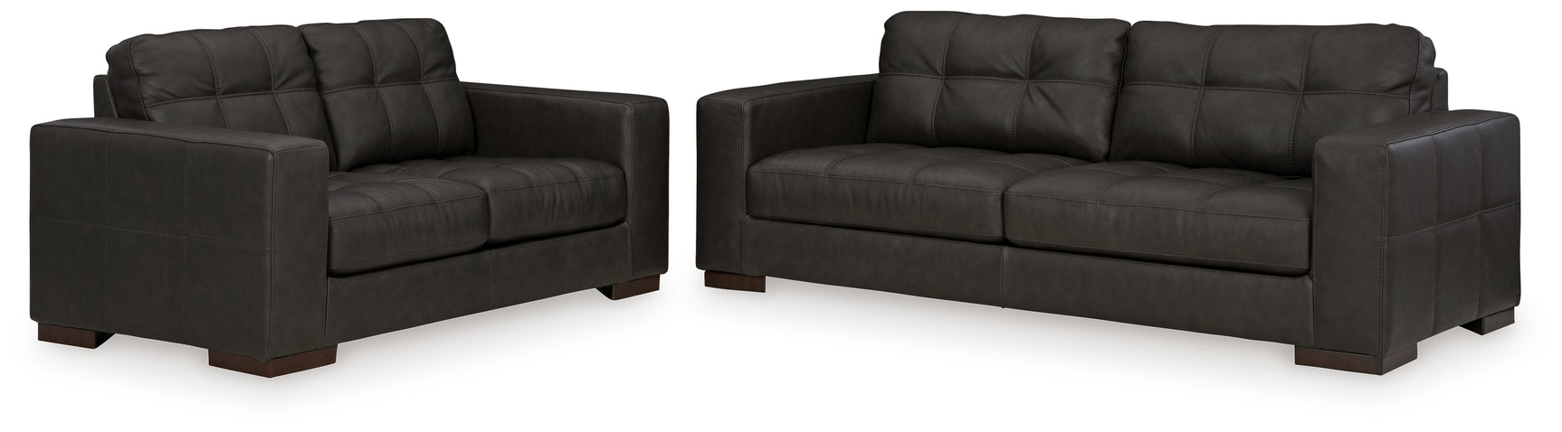 Detail view of Luigi Thunder Sofa and Loveseat fabric and design