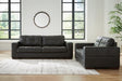 Side view of Luigi Thunder Sofa and Loveseat furniture