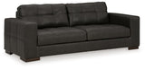 detail view of Luigi Thunder Leather Sofa furniture