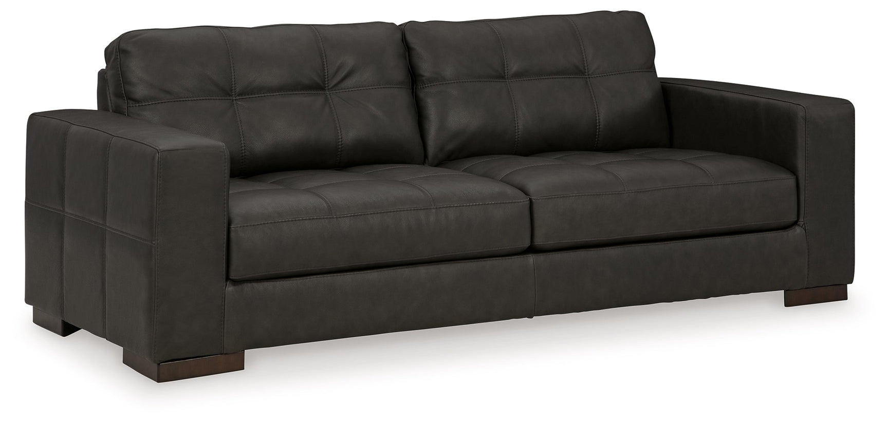 detail view of Luigi Thunder Leather Sofa furniture
