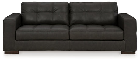 Luigi Thunder Leather Sofa side view