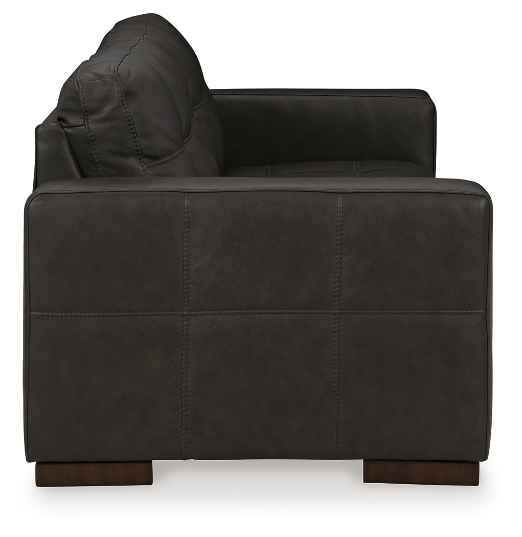 main view of Luigi Thunder Leather Sofa furniture